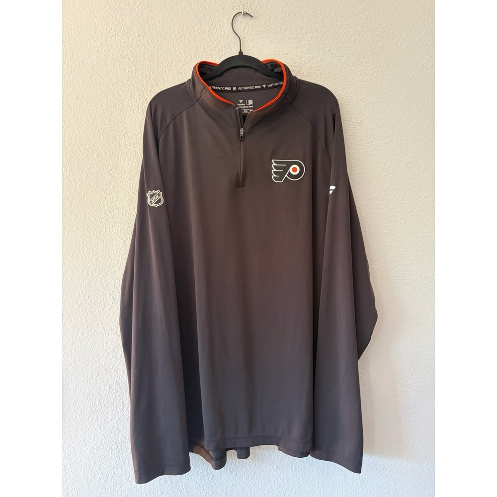 Philadelphia Flyers NHL Men's Fanatics Authentic Pro Quarter Zip Jacket Size 3XL